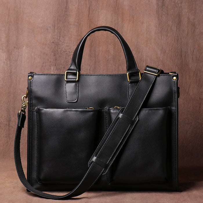MYO Business Genuine Leather Travel Briefcase