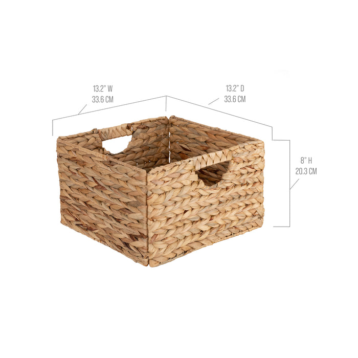 Natural Water Hyacinth Storage Basket Set (2-Pack)