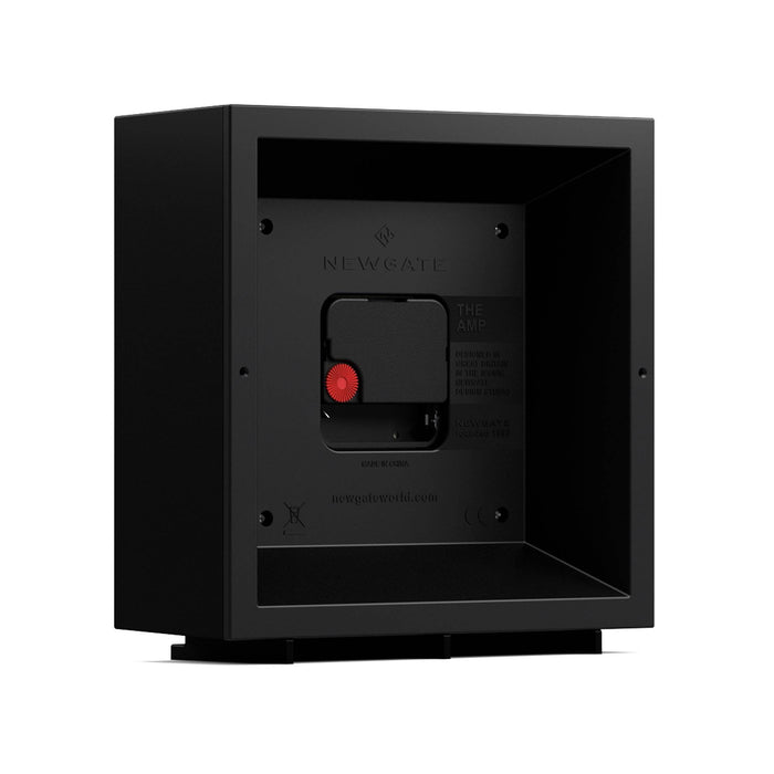 Newgate Amp mantel clock in black with green hands