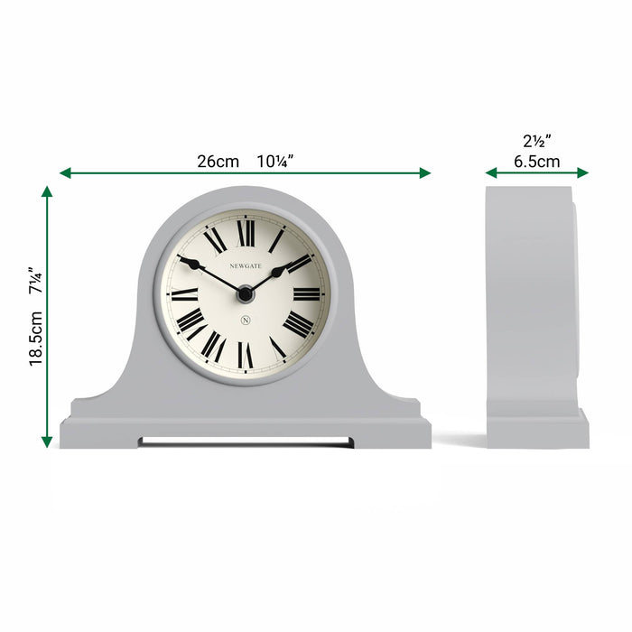 Newgate Broadway mantel clock in grey
