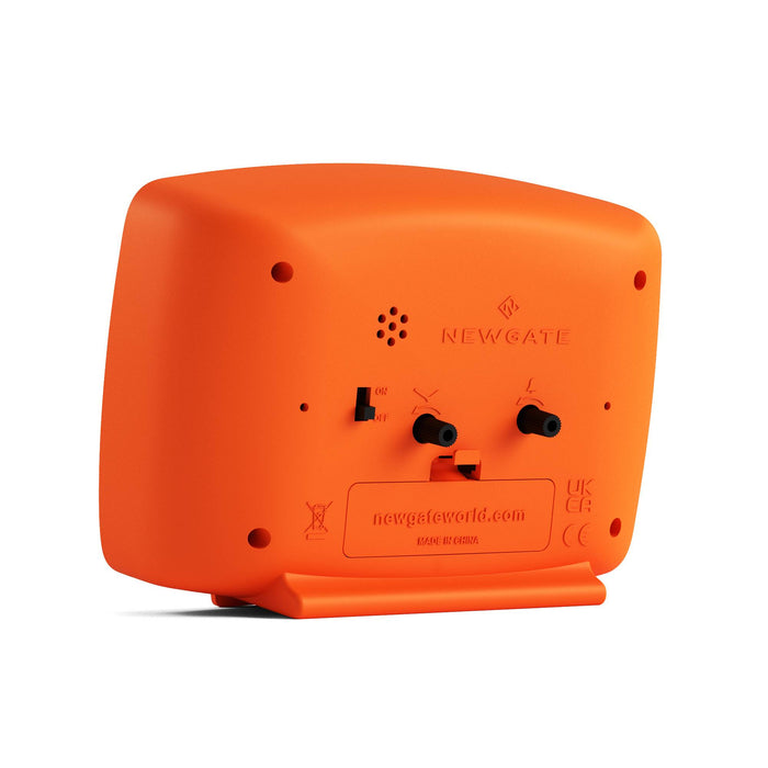 Newgate Brooklyn alarm clock in pumpkin orange
