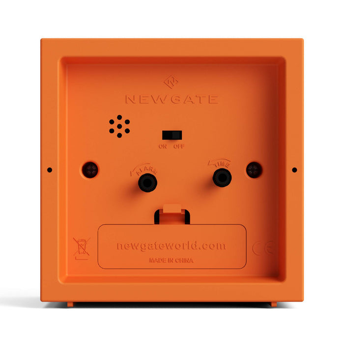 Newgate Cube alarm clock in orange