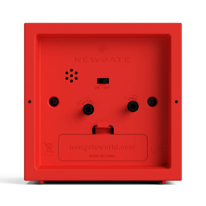Newgate Cube alarm clock in red