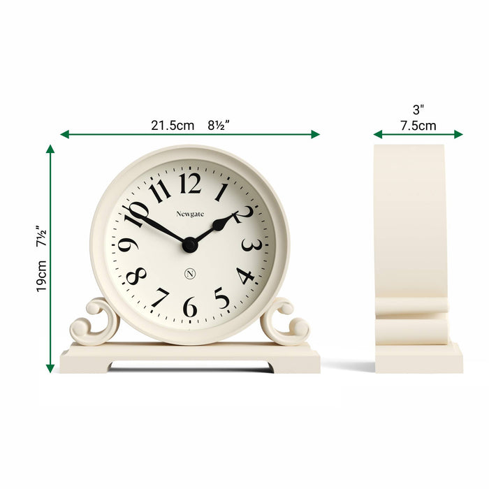 Newgate Divisadero mantel clock in cream
