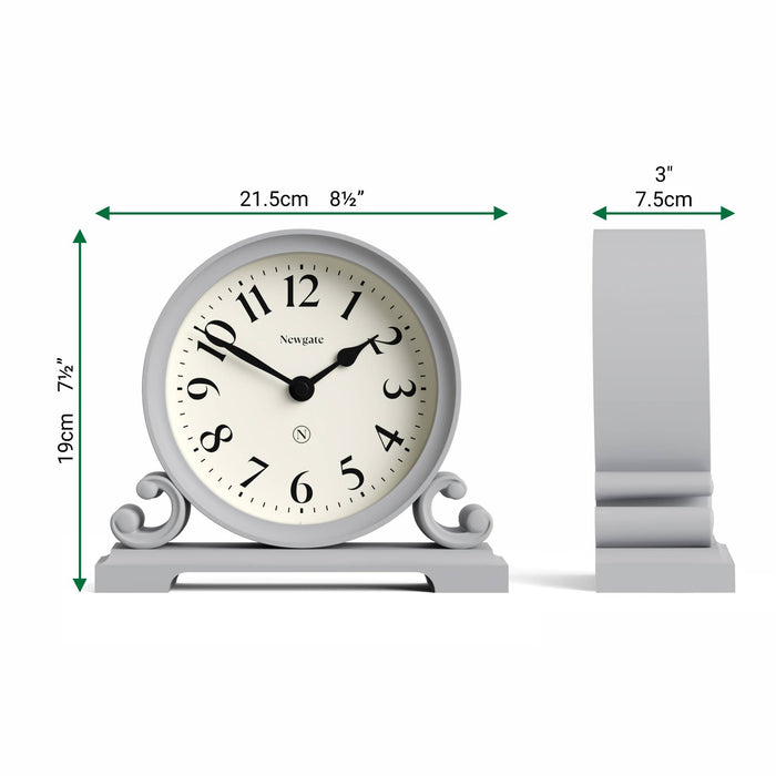 Newgate Divisadero mantel clock in grey