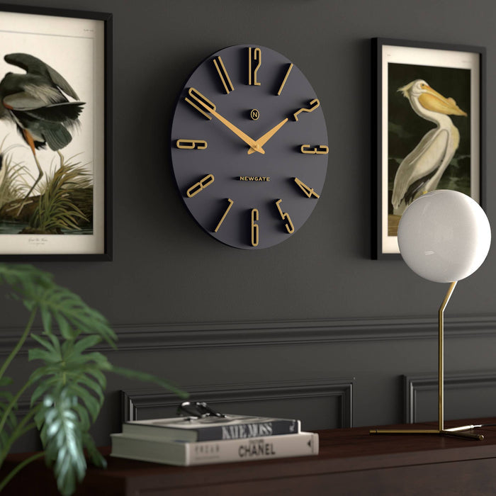 Newgate Empire State wall clock in petrol blue 40cm