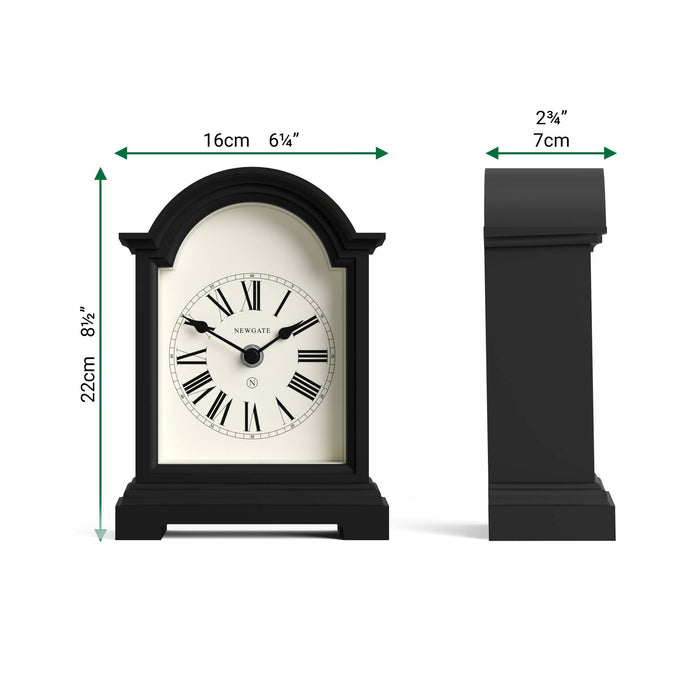 Newgate Fillmore mantel clock in black