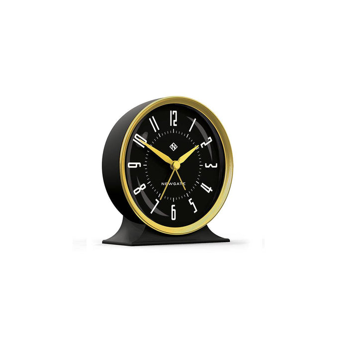 Newgate Hotel alarm clock in black and brass