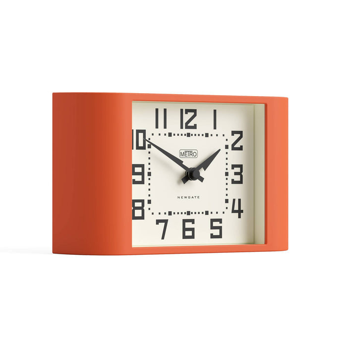 Newgate Mini Metro mantel clock in orange
