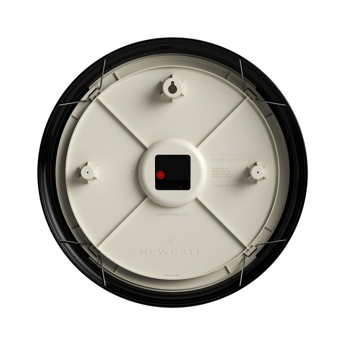 Newgate Notting Hill wall clock in gloss black 44cm