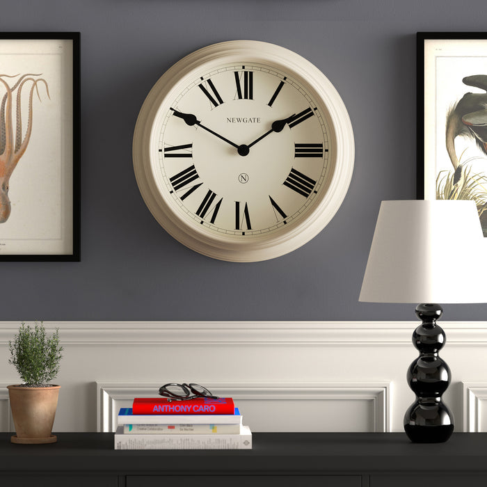 Newgate Notting Hill wall clock in gloss cream 44cm