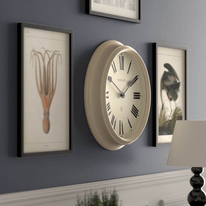 Newgate Notting Hill wall clock in gloss cream 44cm