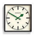 Newgate Number Five wall clock in black and green 33cm