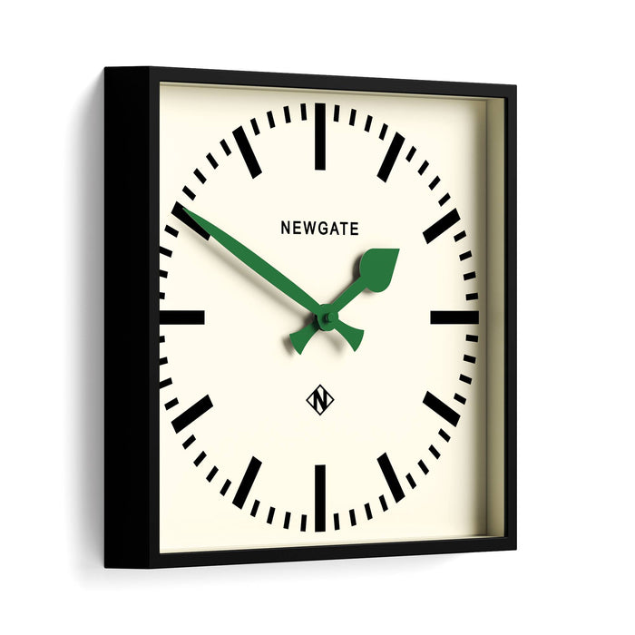 Newgate Number Five wall clock in black and green 33cm