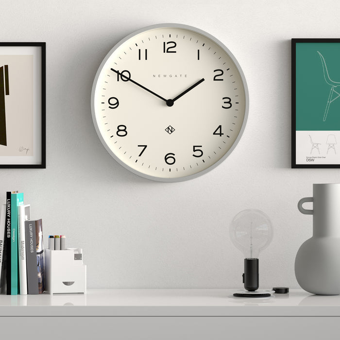 Newgate Number Two Echo wall clock in grey 45cm