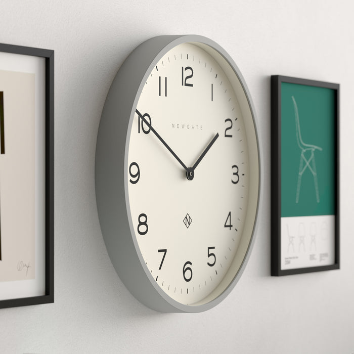 Newgate Number Two Echo wall clock in grey 45cm