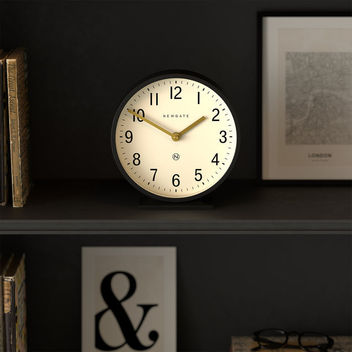 Newgate Q Mantel clock in black