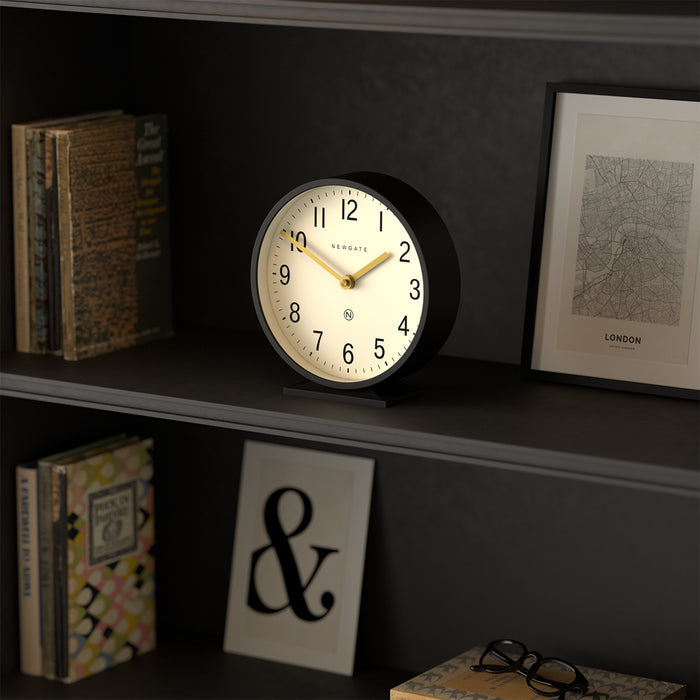 Newgate Q Mantel clock in black