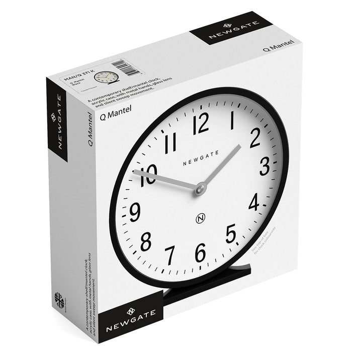 Newgate Q Mantel clock in petrol blue