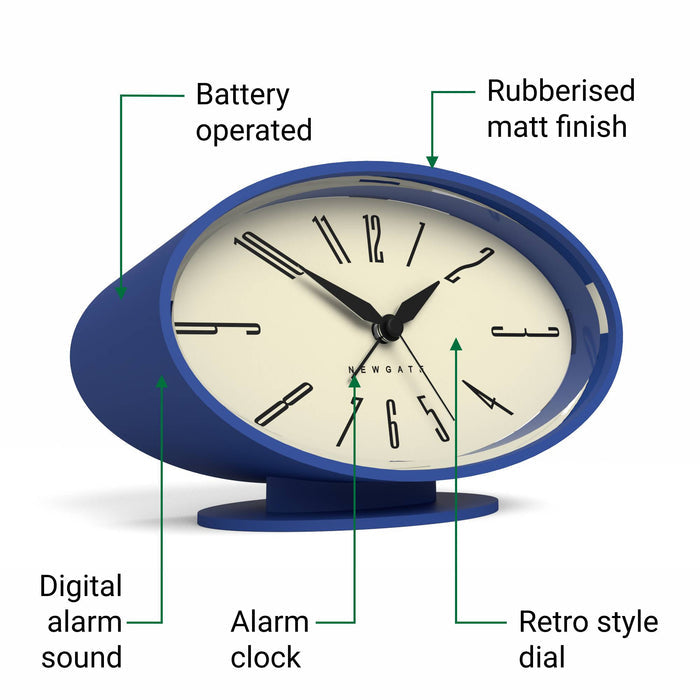 Newgate Ronnie alarm clock in blue