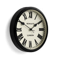 Newgate Spitalfields wall clock in gloss black 40cm