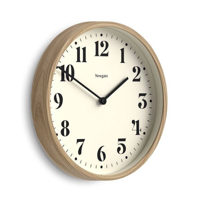 Newgate Theatre wall clock in medium faux wood 30cm