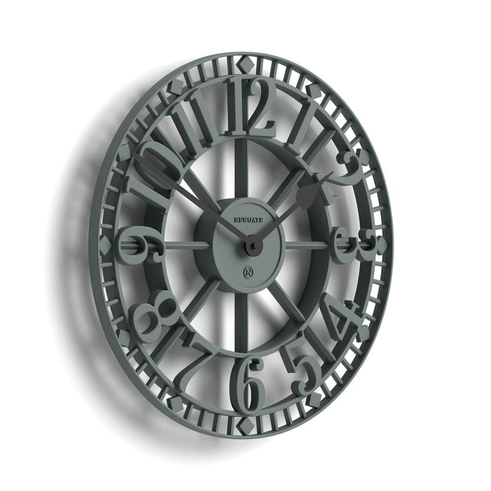 Newgate Warehouse wall clock in asparagus green 40cm