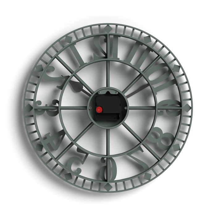 Newgate Warehouse wall clock in asparagus green 40cm