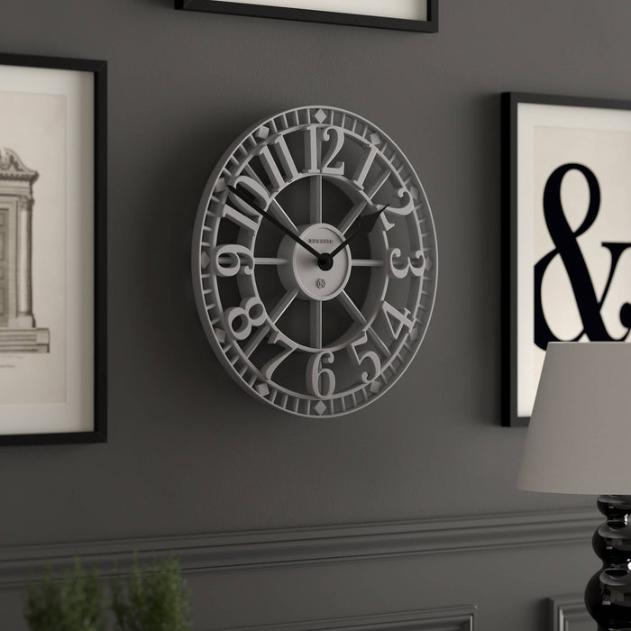 Newgate Warehouse wall clock in grey 40cm