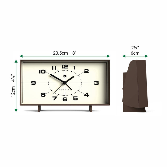 Newgate Wideboy alarm clock in mocha brown