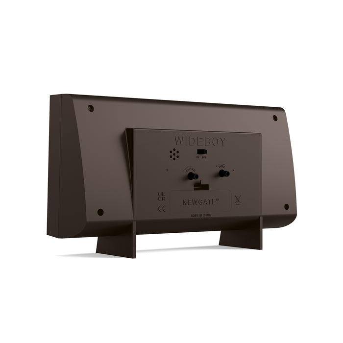 Newgate Wideboy alarm clock in mocha brown
