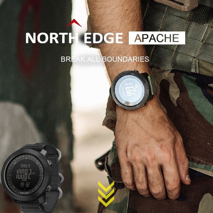 North Edge Apache Tactical Sports Watches for Men, Outdoor Sport Smart Watch Men's All-metal