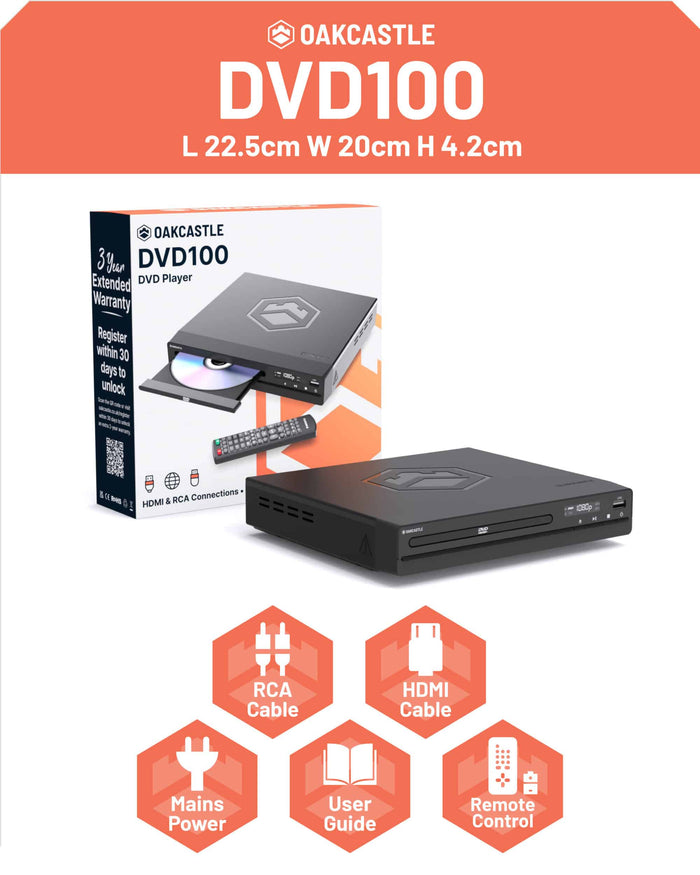 Oakcastle DVD Player Sound and Vision | DVD100UK