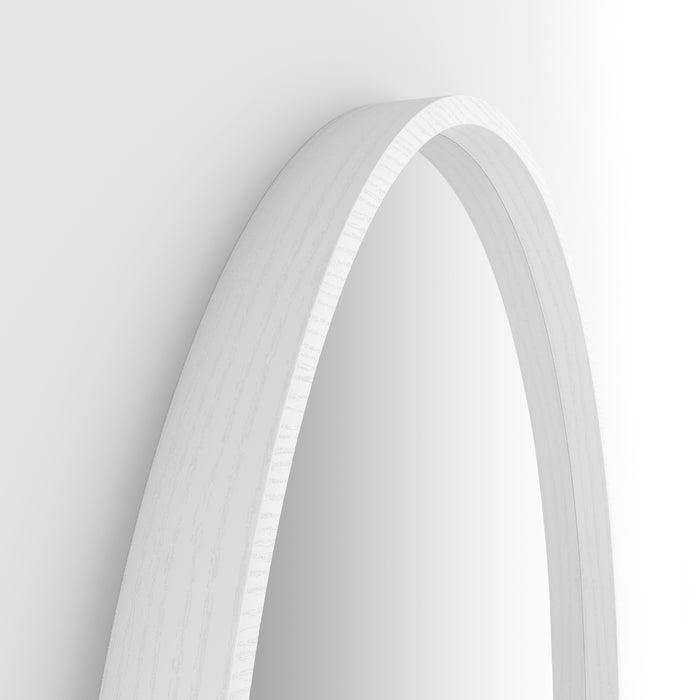 Olivia Round Mirror, 32.28 in diameter, Ashwood White