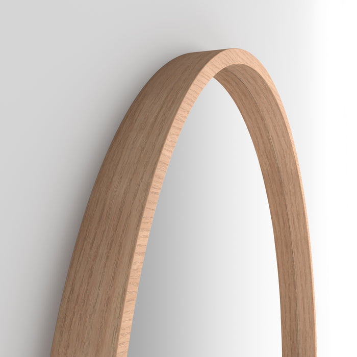 Olivia Round Mirror, 32.28 in diameter, Rustic Oak