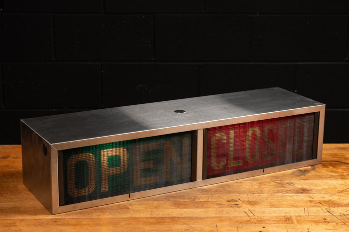 Open/Closed Lighted Bank Drive-Thru Sign