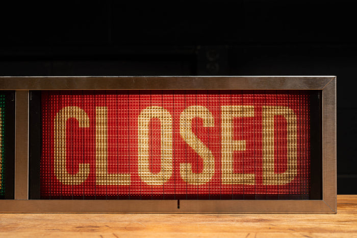 Open/Closed Lighted Bank Drive-Thru Sign