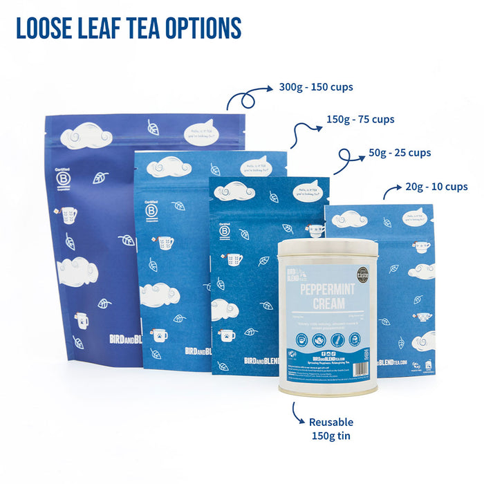 peppermint cream loose leaf tea options