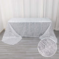 Silver sequin tablecloth draped elegantly over a table.