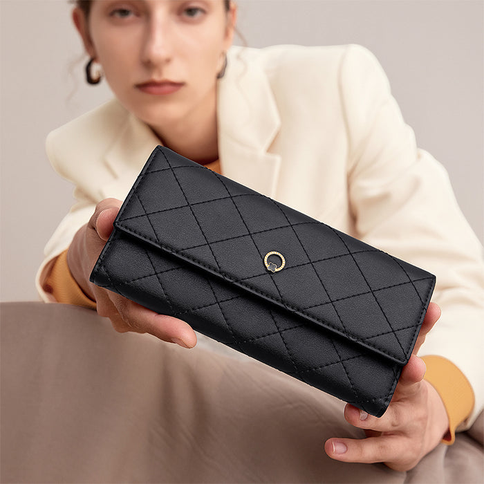 Premium Leather Diamond Pattern Wallet