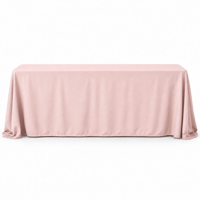 blush polyester rectangle tablecloth