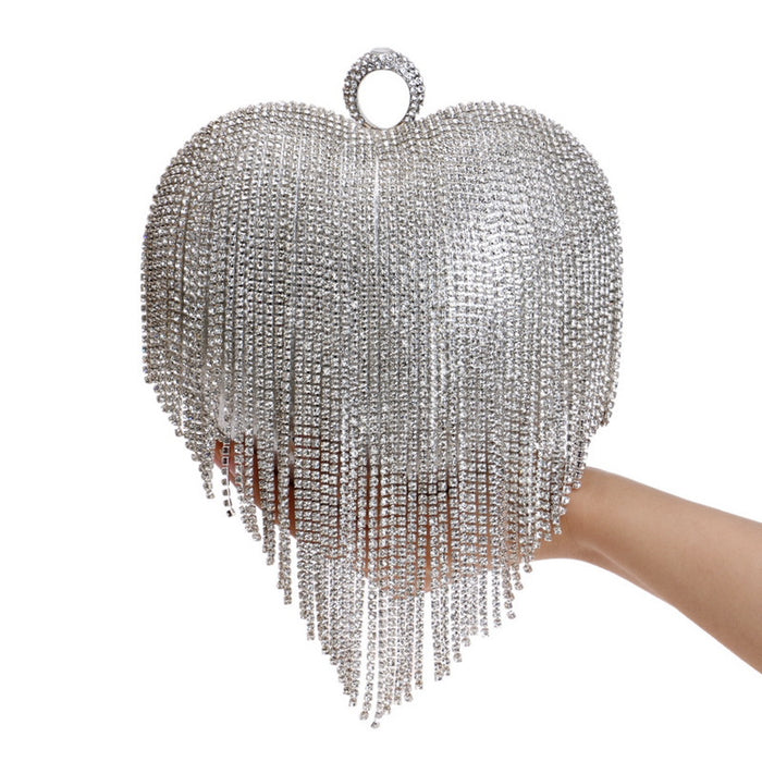 Pure Color Tassel Evening Bag