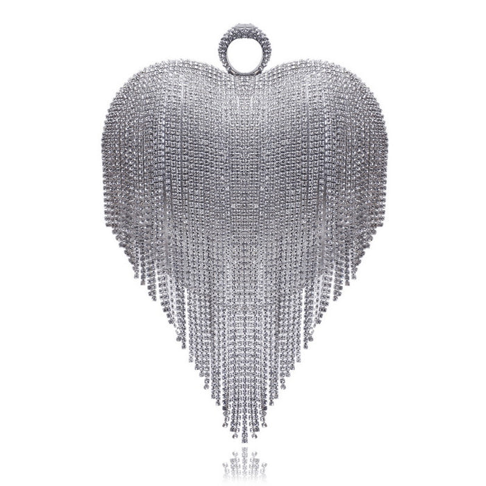 Pure Color Tassel Evening Bag