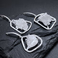 Quartz Crystal Cluster Pendant (Silver Plated) Statement Piece