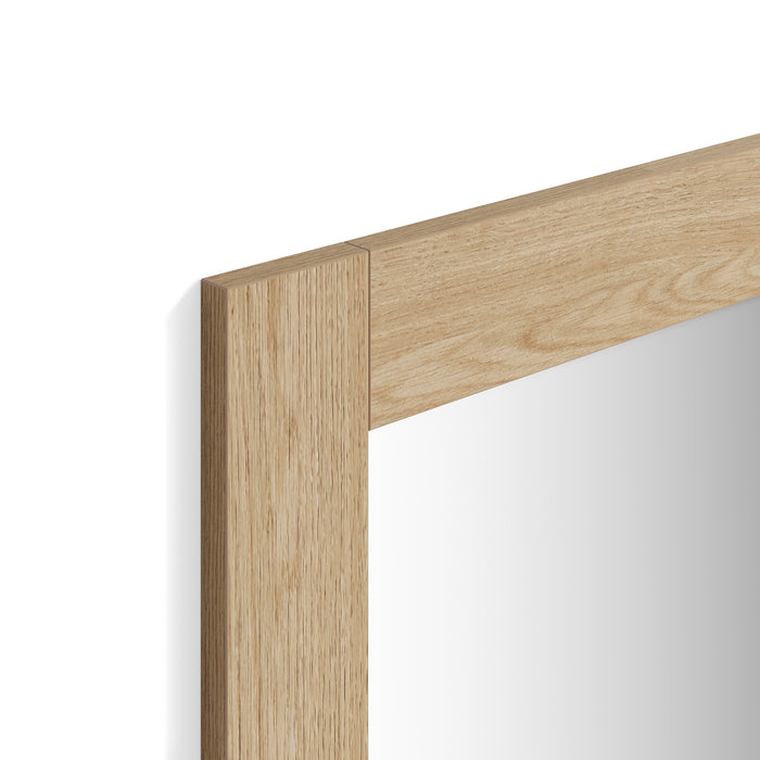 Rachele Rectangular Mirror 67x24 in, Light Oak
