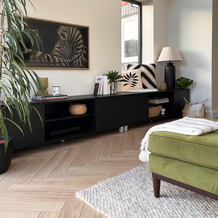 Rachele TV Stand, Ashwood Black