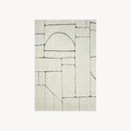 Rectangular Rug Arno 63x91 in, Cream with Abstract Pattern