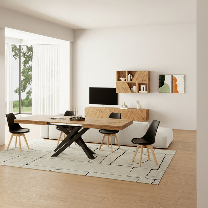 Rectangular Rug Arno 63x91 in, Cream with Abstract Pattern