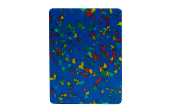 Recycled Plastic Cutting Board XS Confetti On Blue