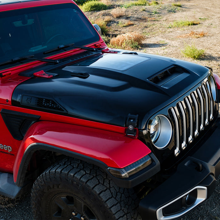 Replacement Side Air Vent with Pattern for Jeep Wrangler JL JK Series Hood | ZR1  (JP-0138K)